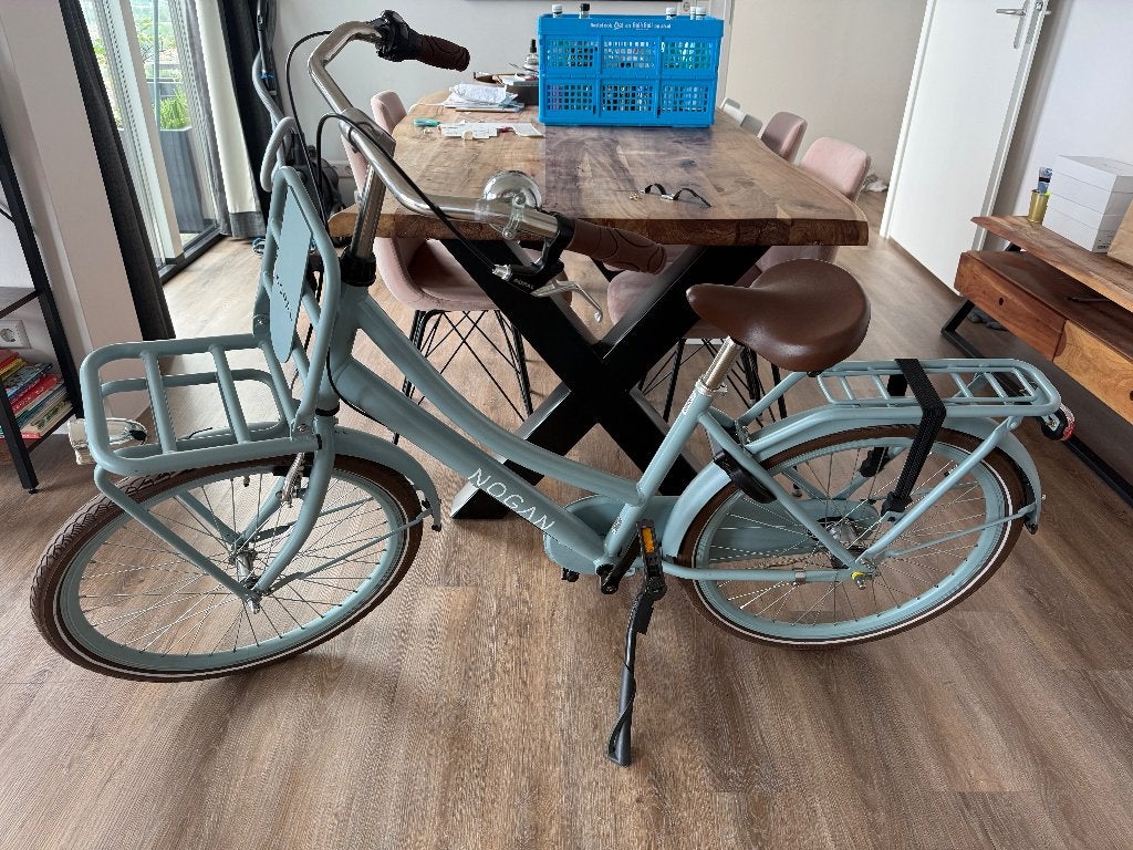 Nogan Cargo Transportfiets 24 inch Meisjesfiets Mat Blauw, Ophalen, Terugtraprem, 24 inch, Zo goed als nieuw