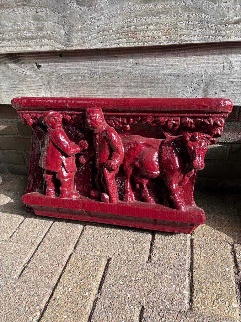 2 Oude Muurornamenten Boerderij Stijl - Koehandel