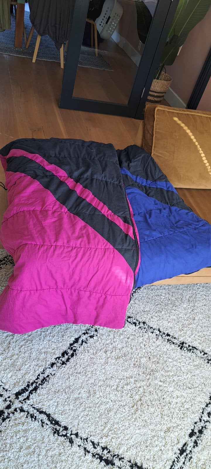 2x Vrijbuiter Kinderslaapzakken 150x70cm met opbergzak, Ophalen, Gebruikt