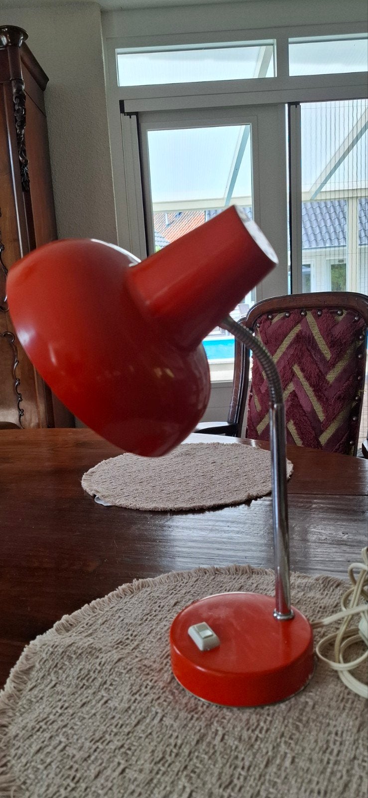 Vintage bureaulamp jaren 70, Oranje, Ophalen, Bureaulamp, Vintage