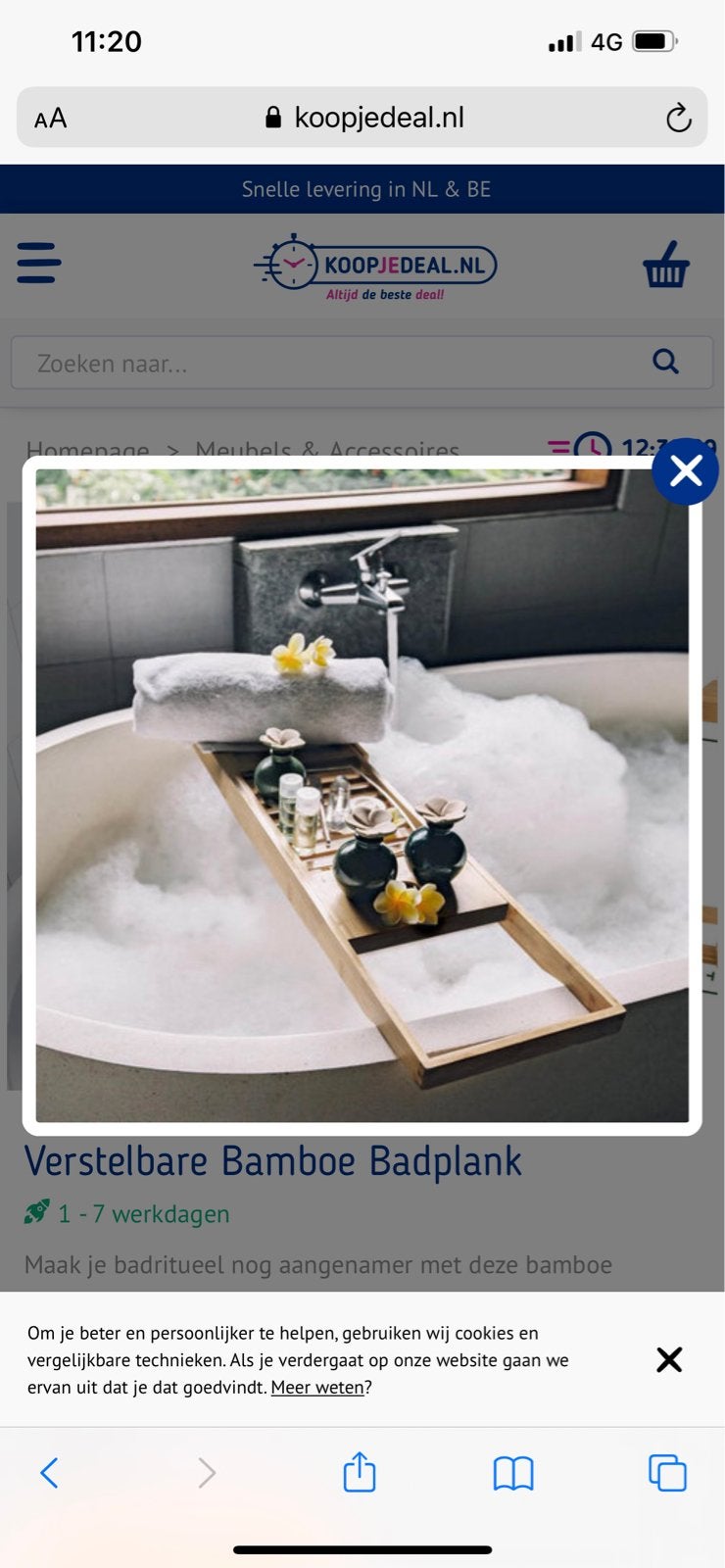 Verstelbare Bamboe Badplank - Luxe Badkamer Accessoire, Bruin, Overige merken, Overige typen, Nieuw