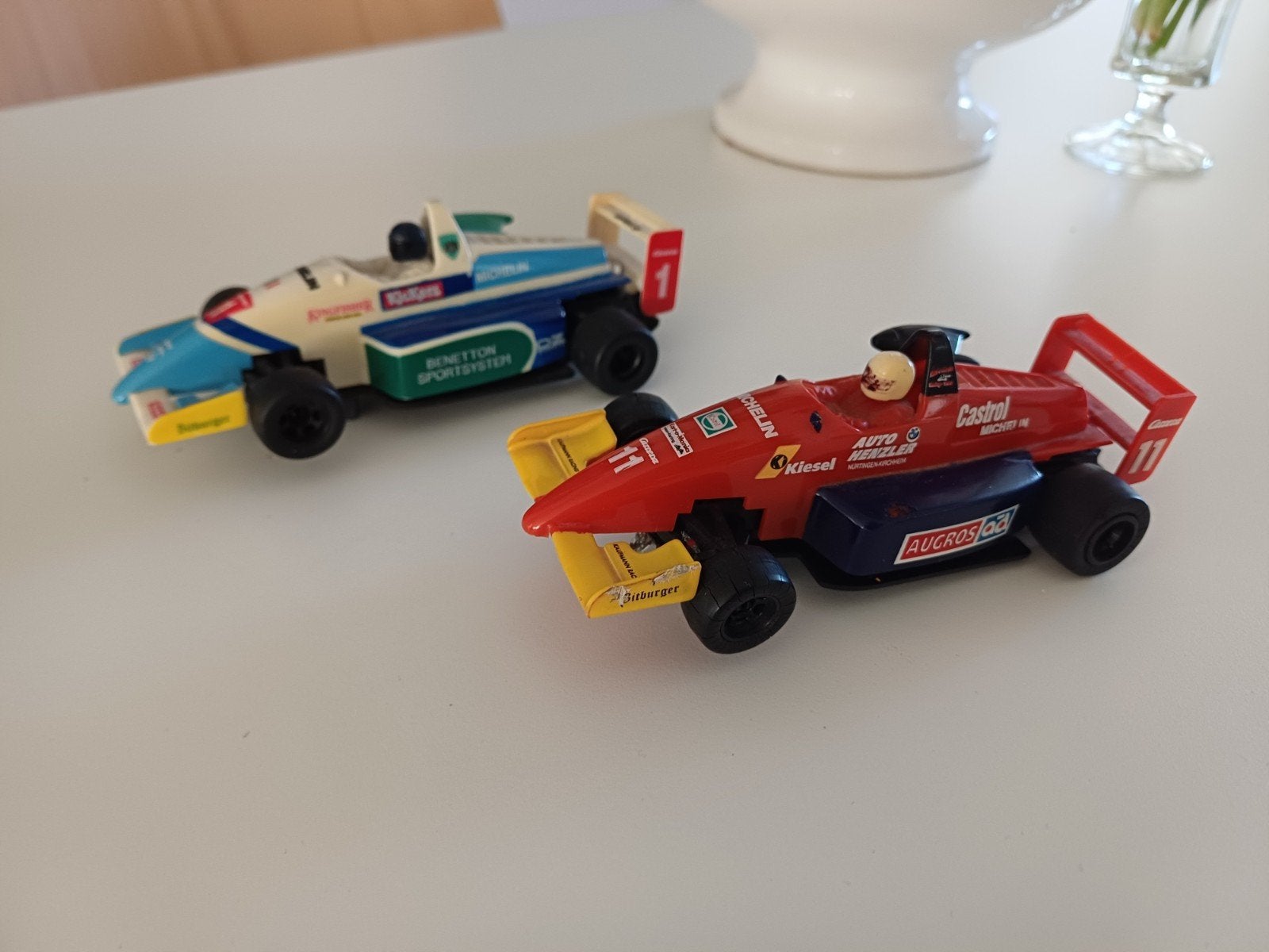2x vintage Carrera Racebaan autootjes F1, Gebruikt, Onderdelen, Carrera, Ophalen of Verzenden