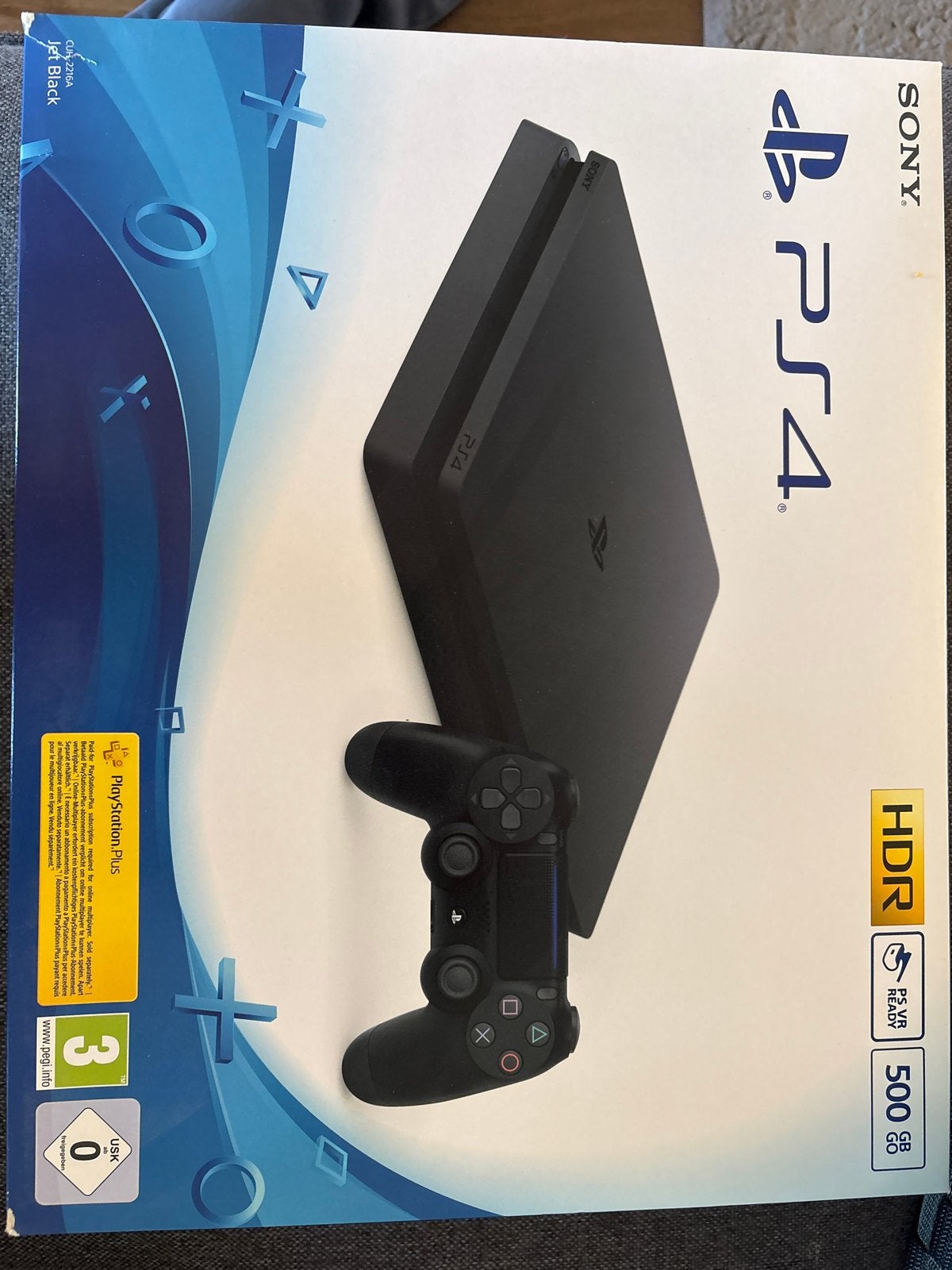 PlayStation 4 Slim 500GB met controller en FIFA 20, Ophalen, Zo goed als nieuw, Met 1 controller, Slim