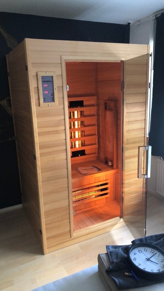 Infrarood sauna 2p Medicab, Ophalen, Zo goed als nieuw, Infrarood, Complete sauna