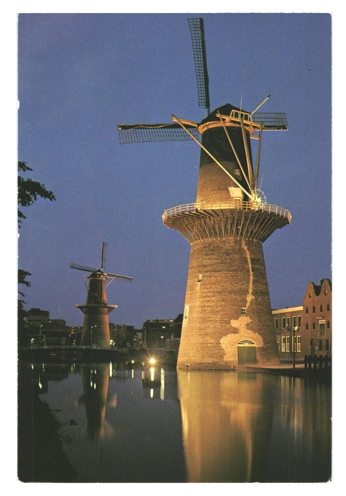 988292 Schiedam ZH 80+ Molen  zegel Kinderpostzegel 2008, Ophalen of Verzenden, 1980 tot heden, Gelopen, Zuid-Holland