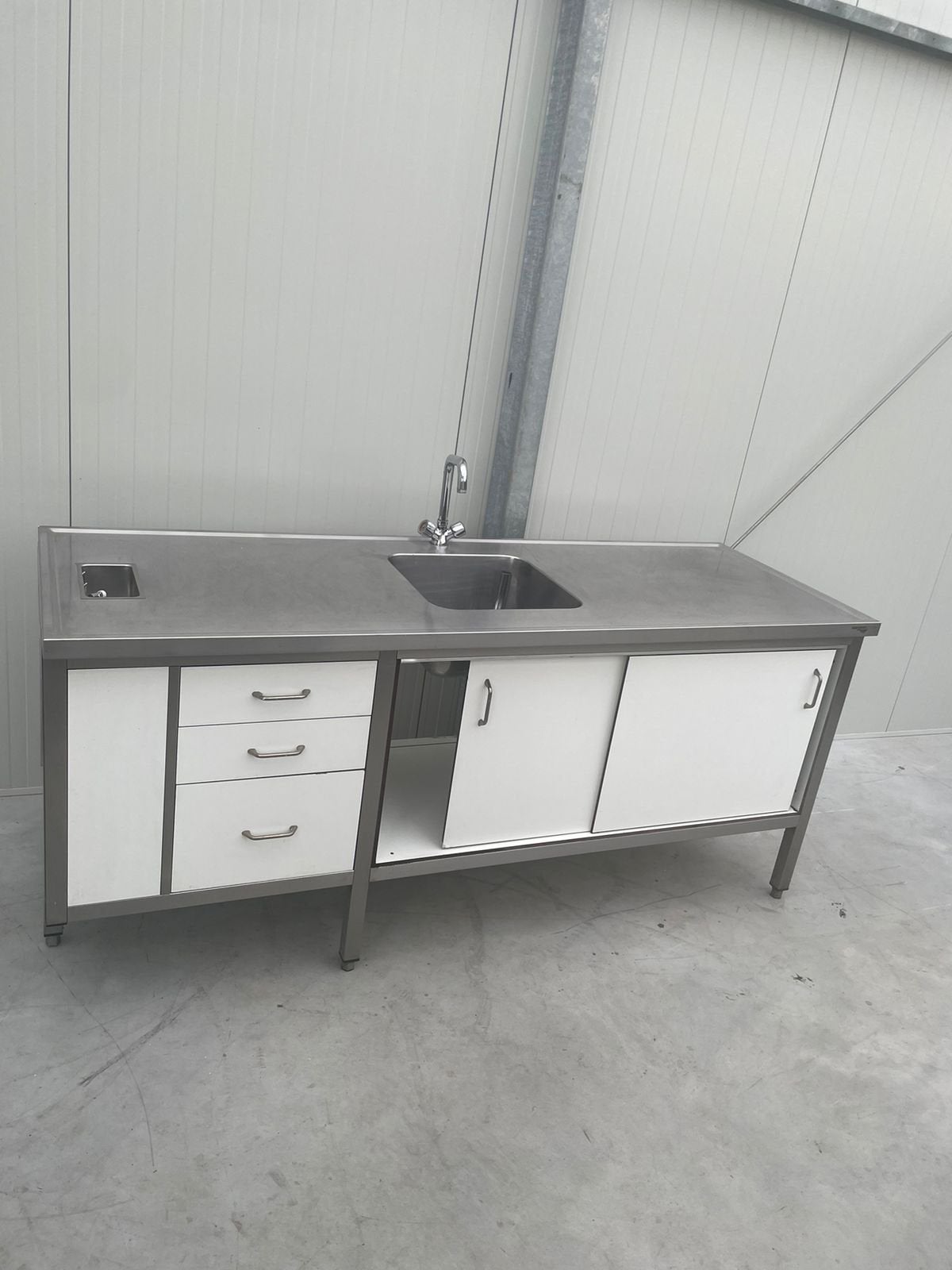 Horeca rvs spoeltafel wastafel aanrecht keukenblok spoelbak, Zo goed als nieuw, Minder dan 100 cm, 25 tot 50 cm, 50 tot 100 cm