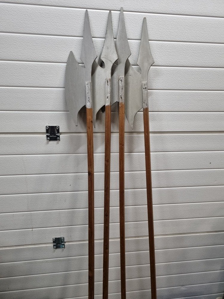 sier ridder bijlen van hout vier stuks decoratie, Ophalen of Verzenden, 'T Olde Gre-j, Info@toldegrej.nl, Endepoelstraat 20f Didam