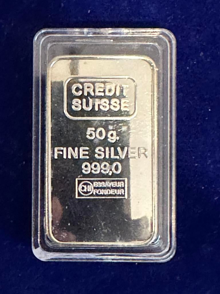 50 gr baartje credit suisse, Ophalen of Verzenden, Zilver