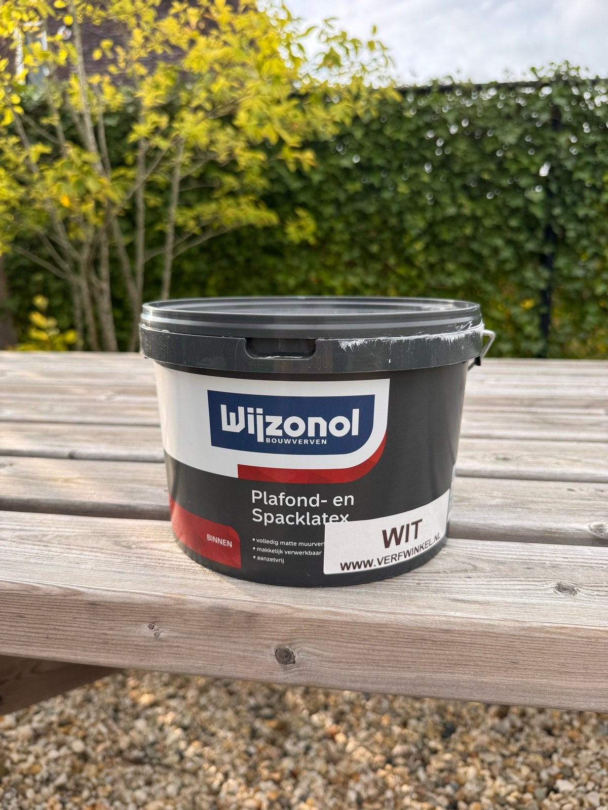 Wijzonol Plafond- en Spacklatex Wit - ca. 2 liter, Ophalen, Gebruikt, Wit, Verf