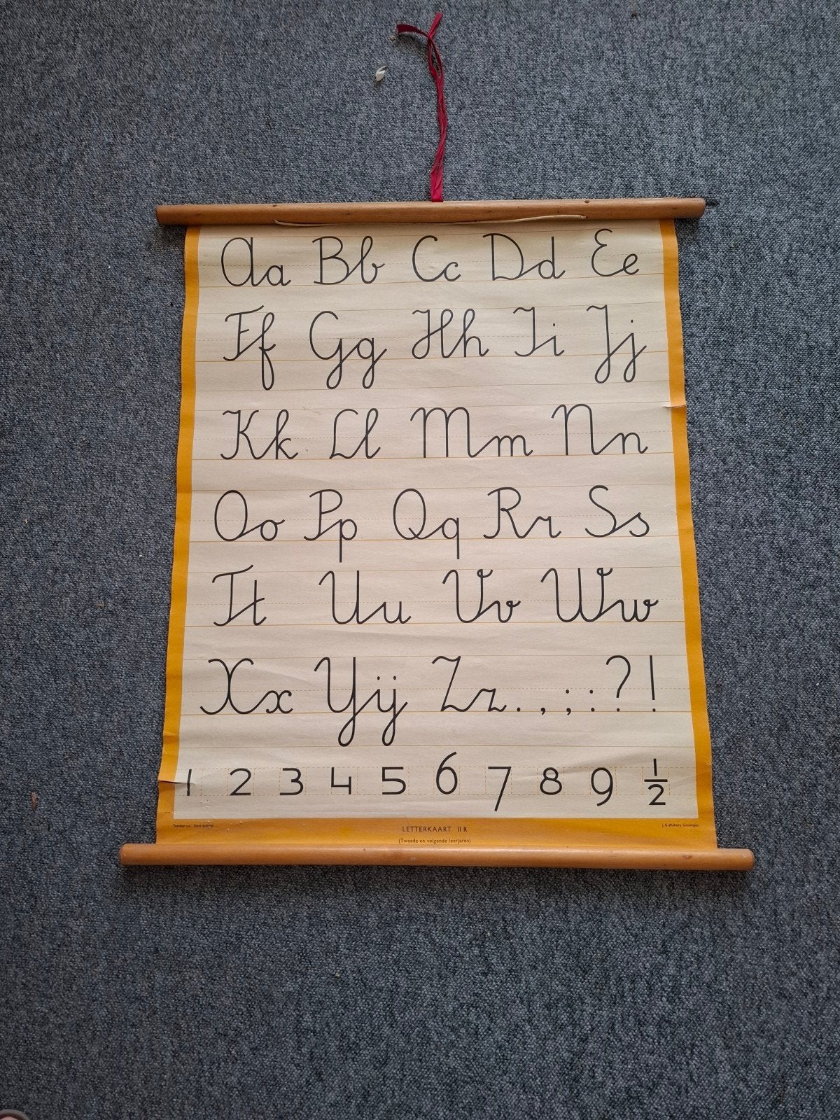 Vintage Letterkaart HA - Educatieve Wandplaat Alfabet, Ophalen of Verzenden