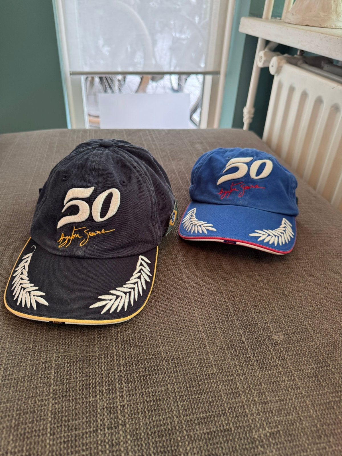 Vintage Mc Gregor petten -Ayrton Senna-50jaar, Ophalen of Verzenden, Gedragen, One size fits all, Pet