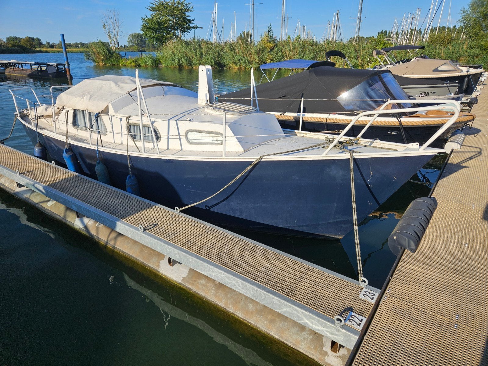 Domp Stalen Friese boot 25ft met Volvo Penta dieselmotor, Overige merken, Gebruikt, Binnenboordmotor, Diesel