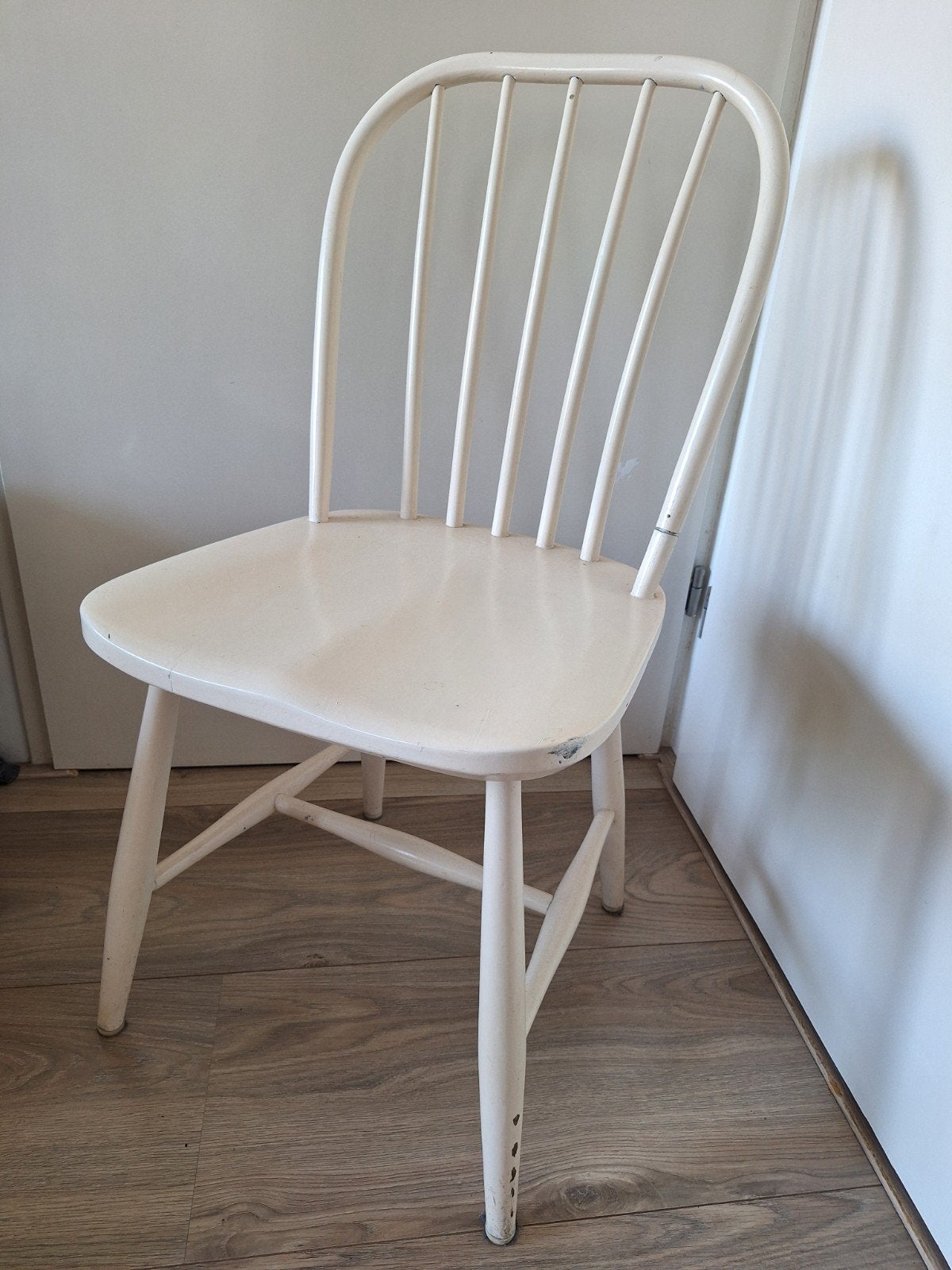 Vintage spijlenstoel / Windsor-stijl eetkamerstoel, Ophalen, Gebruikt, Hout, Eén