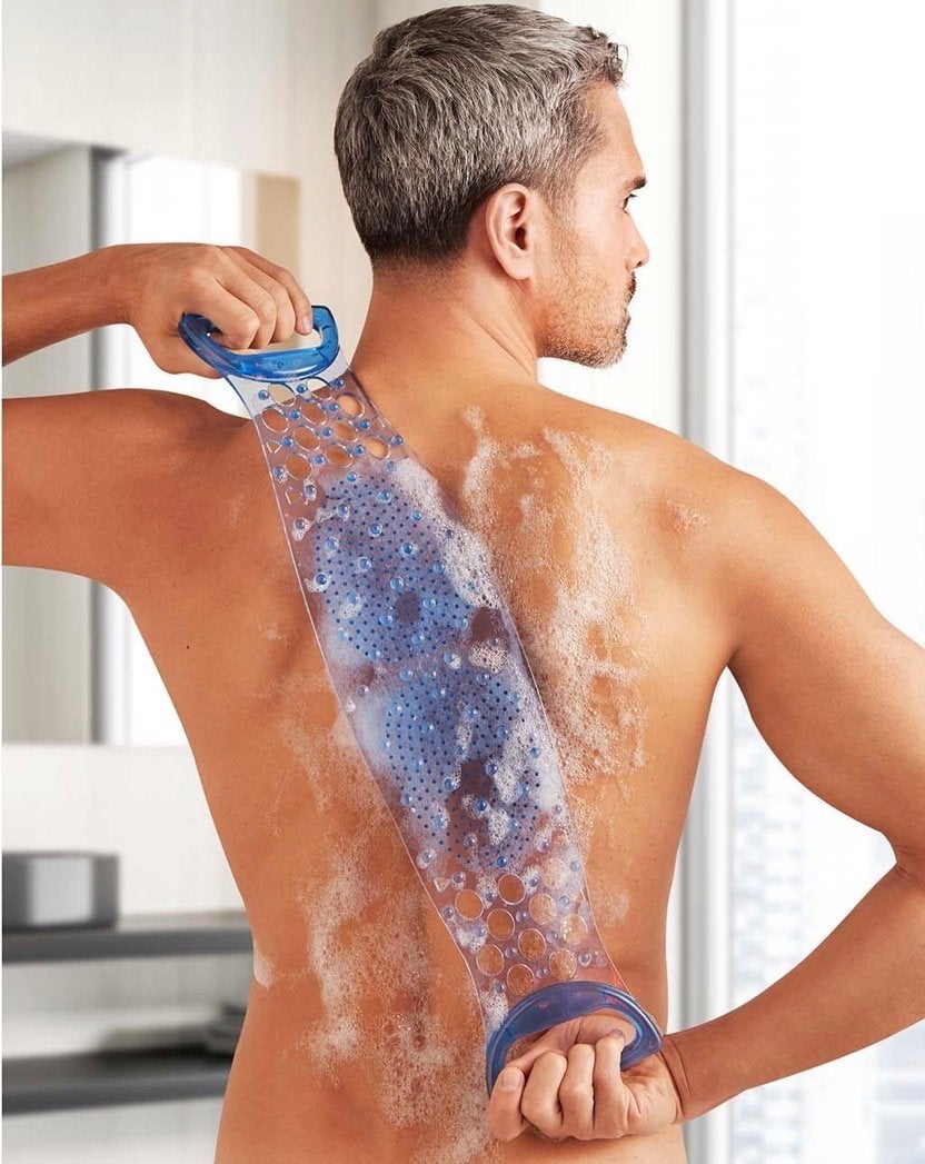 Nieuwe Premium Siliconen Massage Body Belt - Rugwasser, Ophalen of Verzenden, Nieuw, Bad & Douche