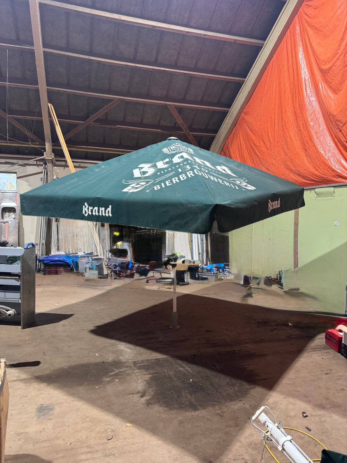 Brand Bier Parasol - Grote Horeca Parasol, Ophalen, Gebruikt, 2 tot 3 meter, Stokparasol