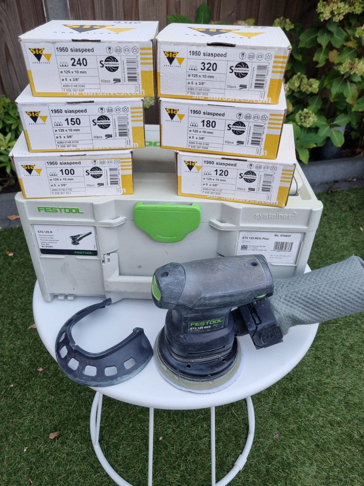 FESTOOL ETS 125 REQ Systainer 6 dozen schuurpapier, Ophalen, Gebruikt, Minder dan 600 watt, Excentrische schuurmachine