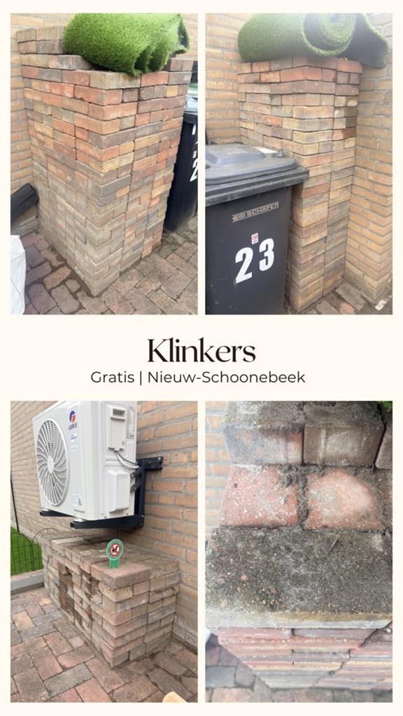 Klinkers GRATIS, Ophalen, Zo goed als nieuw, Rond, Minder dan 30 cm