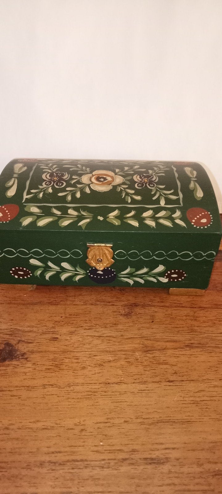 Decoratief houten kistje,hindeloopen, Huis en Inrichting, Minder dan 50 cm, Nieuw, Minder dan 50 cm, Ophalen of Verzenden