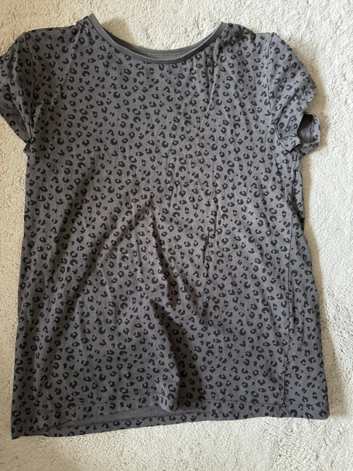 Grijze T-shirt met panter print, Ophalen, Gebruikt, Meisje, Shirt of Longsleeve