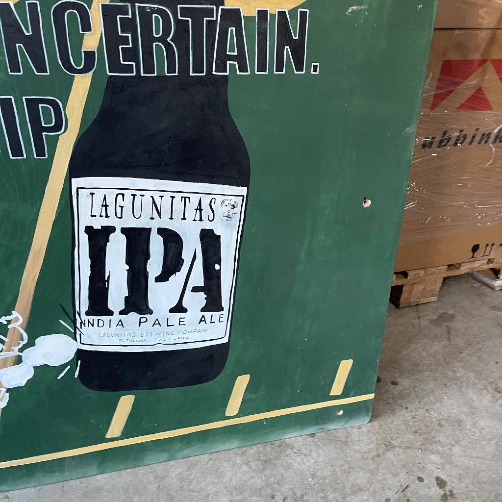 Lagunitas IPA Bier Reclamebord Schilderij 113x124cm, Verzamelen, Biermerken, Ophalen, Zo goed als nieuw, Reclamebord, Plaat of Schild
