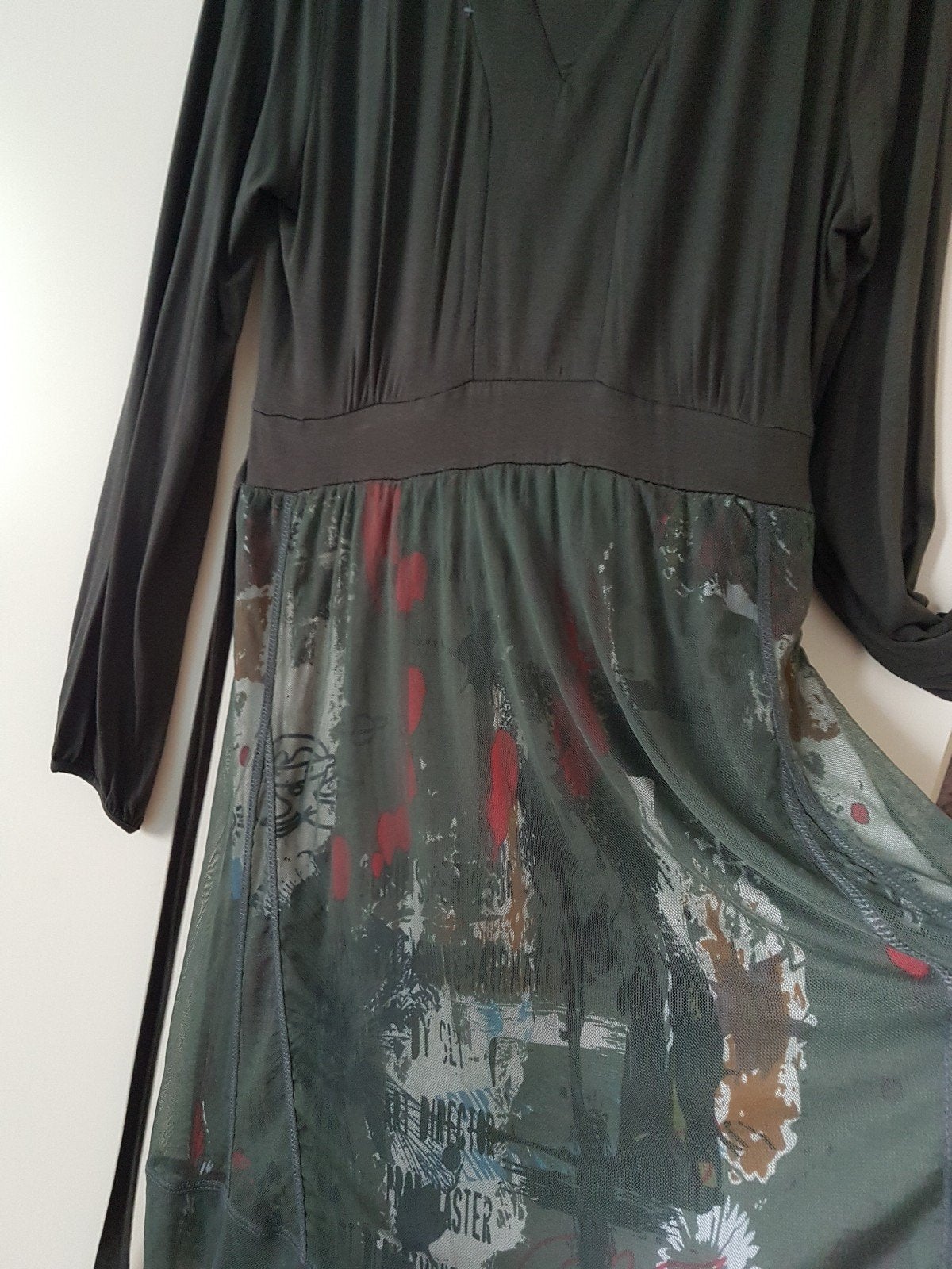 Zoi Women jurk maat L, groen met print, Kleding | Dames, Zoi Women, Maat 42/44 (L), Nieuw, Ophalen of Verzenden
