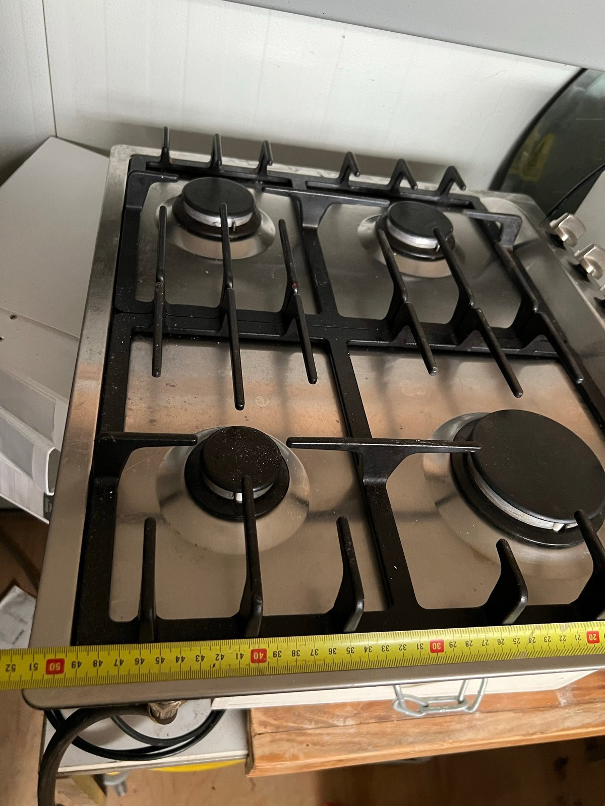 Miele KM 360 G Gasfornuis - 4 Pitten - RVS, Witgoed en Apparatuur, Fornuizen, Ophalen, Gebruikt, 4 kookzones, Inbouw