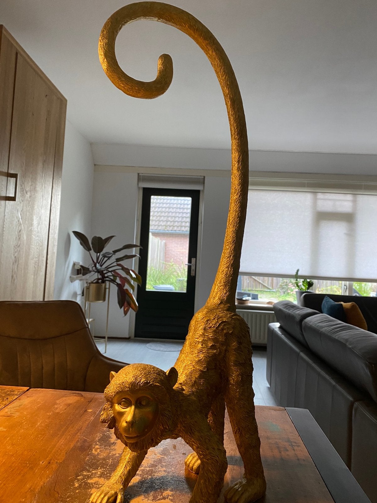 Decoratie ( lamp), Goud, Ophalen, Zo goed als nieuw, 67 cm