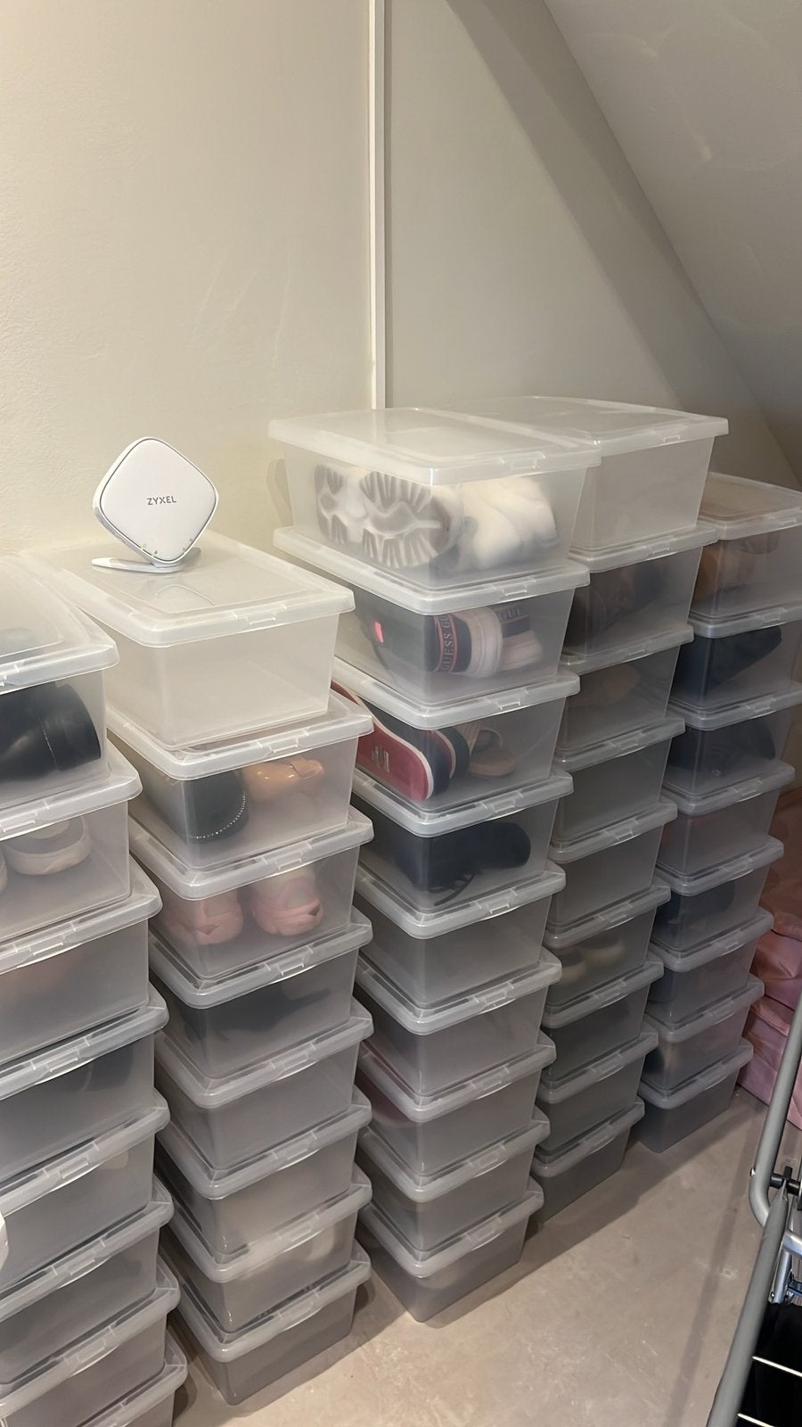 40 Doorzichtige Schoenendozen / Opbergboxen (Stapelbaar), Ophalen of Verzenden, Zo goed als nieuw
