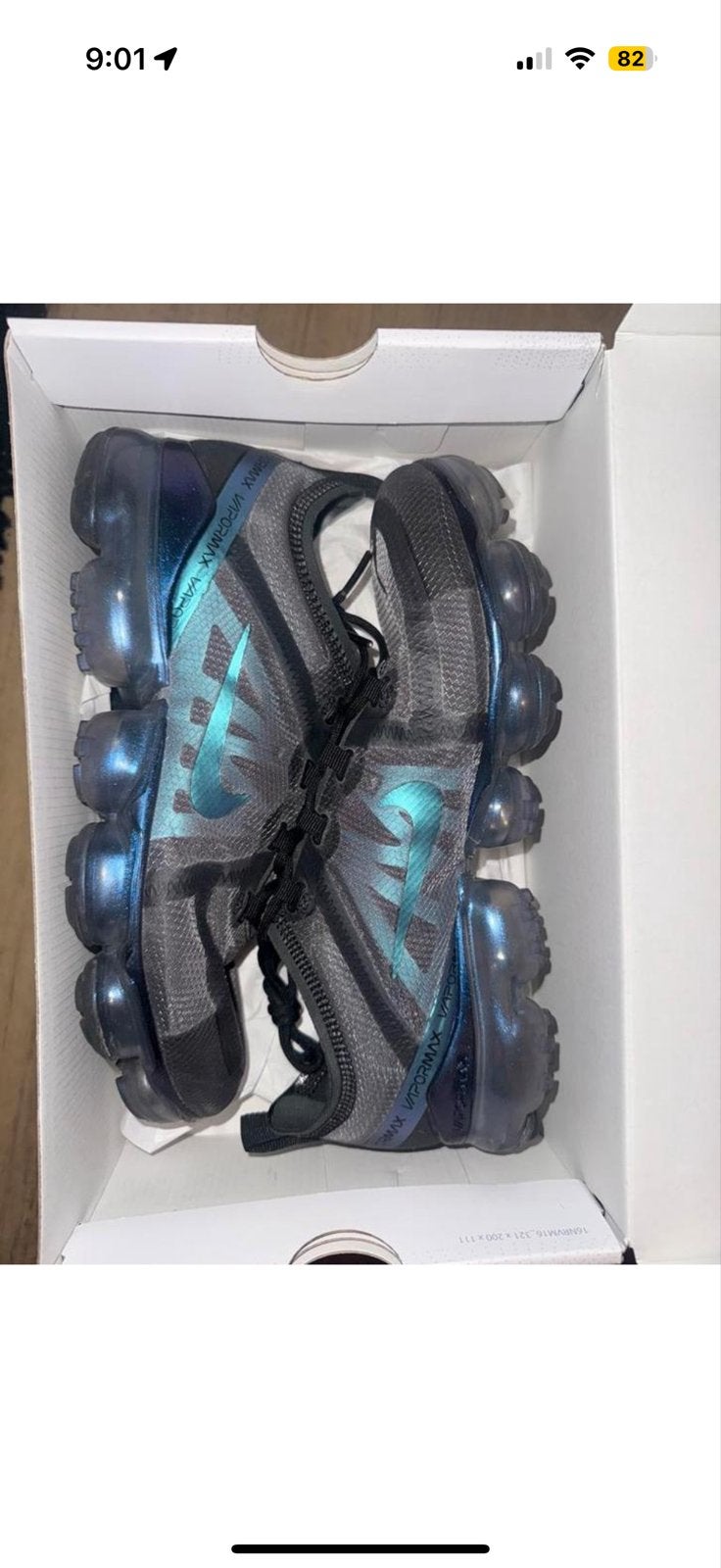 Nike Air Vapormax 2019 ZGAN - Maat 42,5, Ophalen, Zo goed als nieuw, Zwart, Sneakers of Gympen