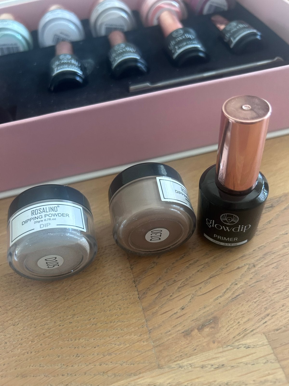 Glowdip Dipping Powder Starterset - Complete Manicure Set, Ophalen of Verzenden, Zo goed als nieuw, Overige typen
