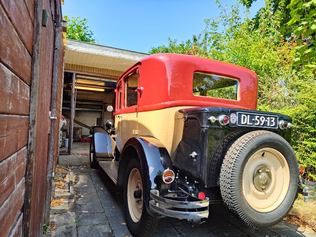 Citroën C4G Oldtimer 1931 Beige/rood/zwart, foto 6