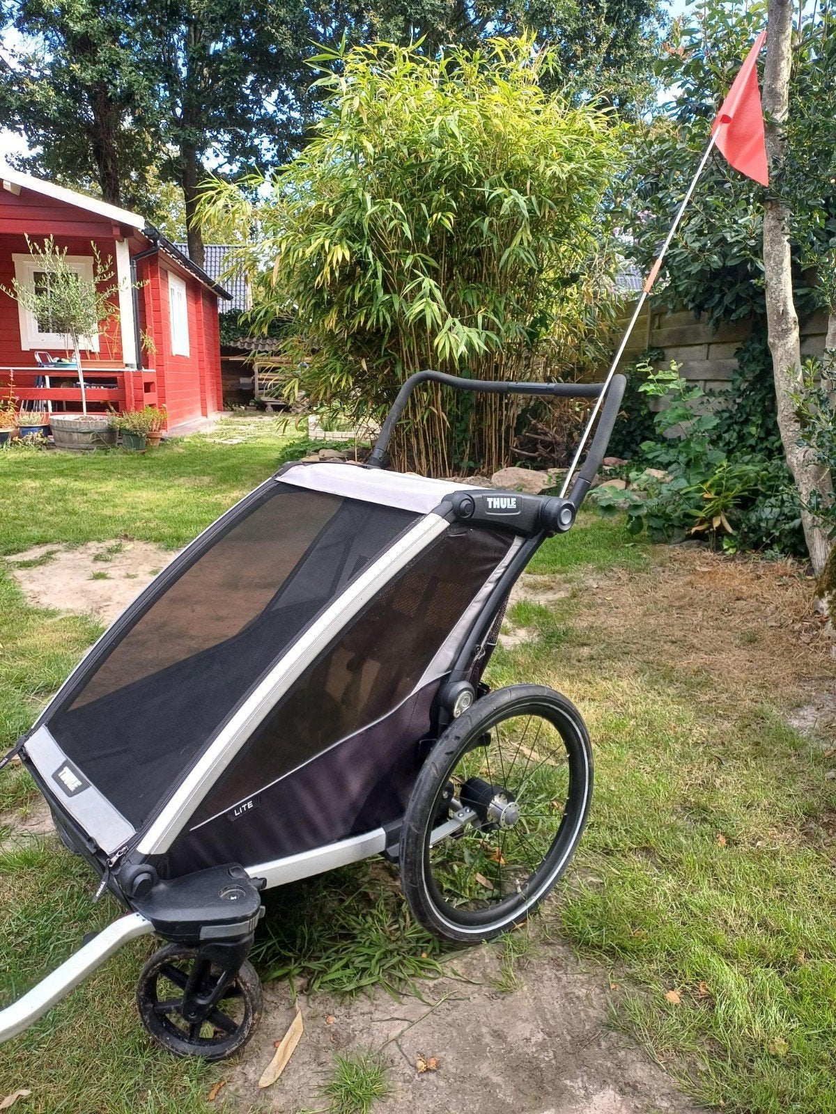 Thule Chariot Lite double kinderkar, Ophalen, Vering, 20 tot 40 kg, Zo goed als nieuw