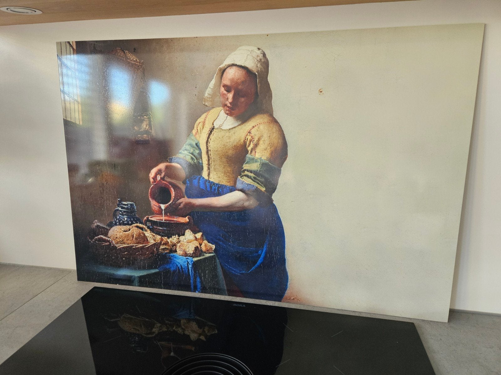 Spatscherm keuken - Melkmeisje 90 x 60 cm, Huis en Inrichting, Ophalen, Nieuw