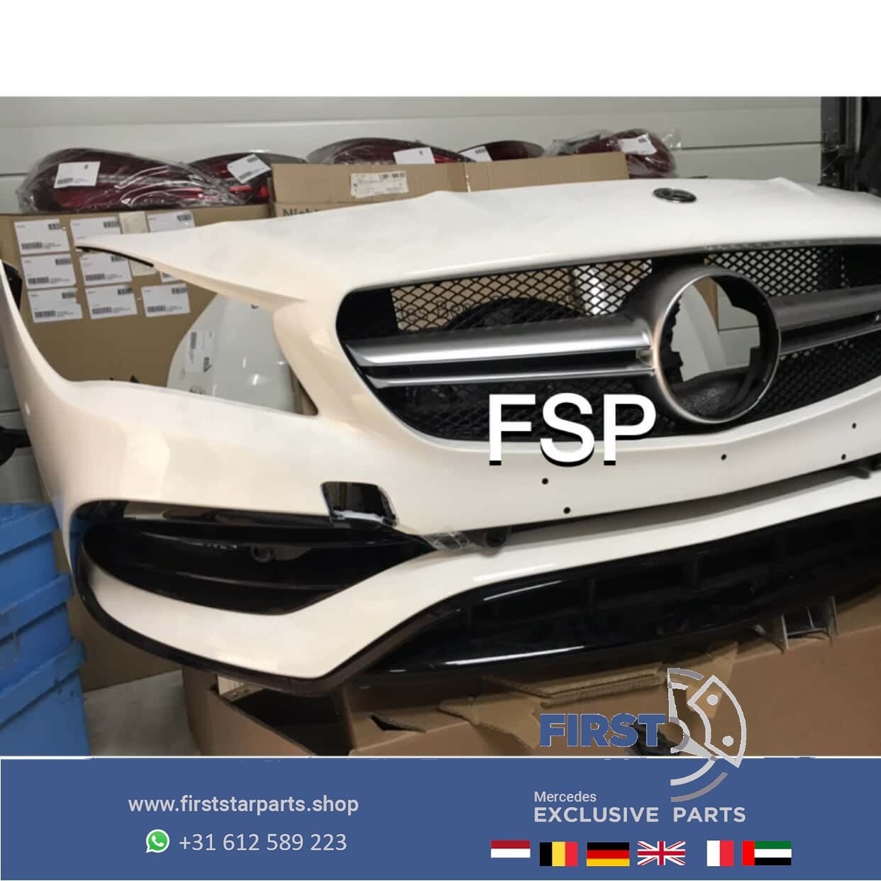 W117 X117 CLA 45 AMG FACELIFT VOORKOP WIT Mercedes 2016-2020, Auto-onderdelen, Carrosserie en Plaatwerk, Gebruikt, -, Voor, Ophalen of Verzenden