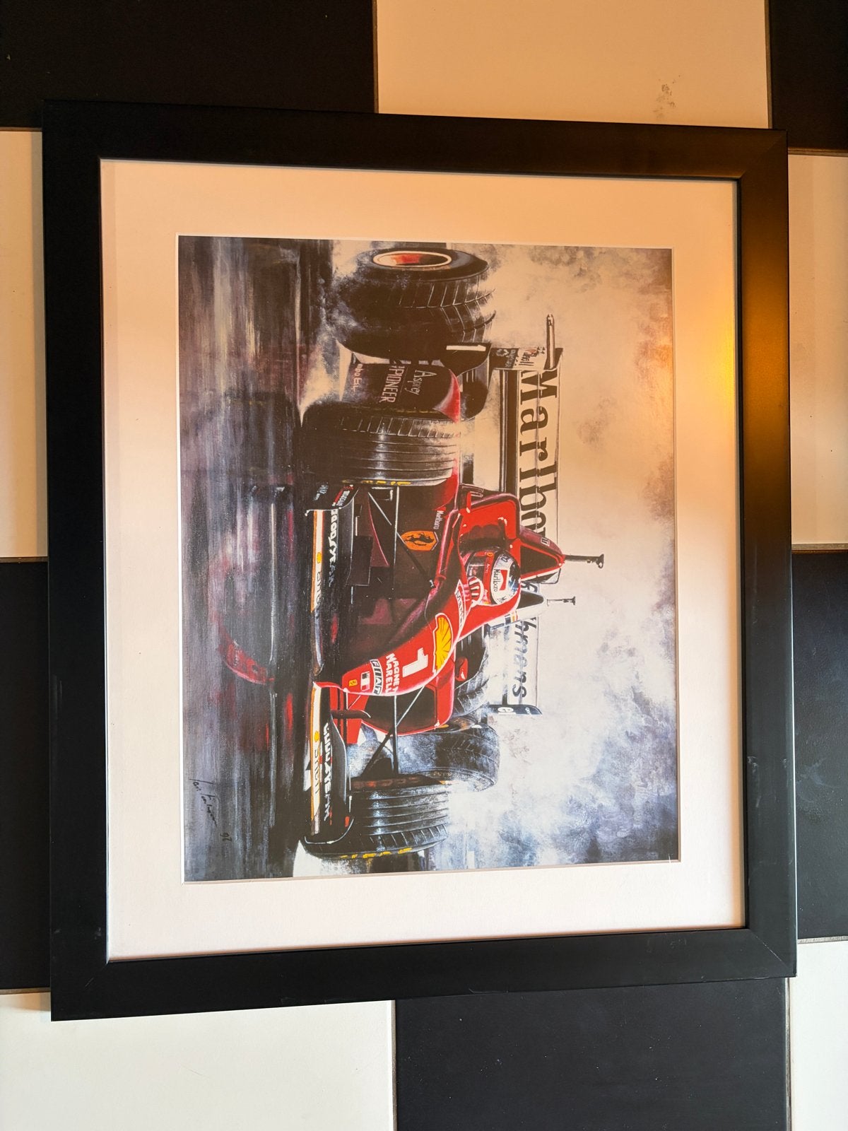 Ingelijste Formule 1 Poster - Ferrari Raceauto, Ophalen, Met lijst, Sport, A1 t/m A3