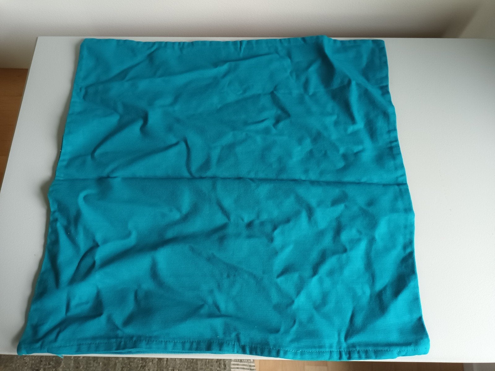 Blauwe kussenhoes kussen hoes sloop Hema blauw katoen rits, Overige merken, Gebruikt, Blauw, Vierkant