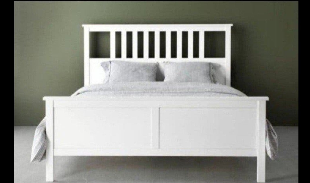 Hemnes bed 180x200, Gebruikt, Wit, Tweepersoons, Ophalen of Verzenden