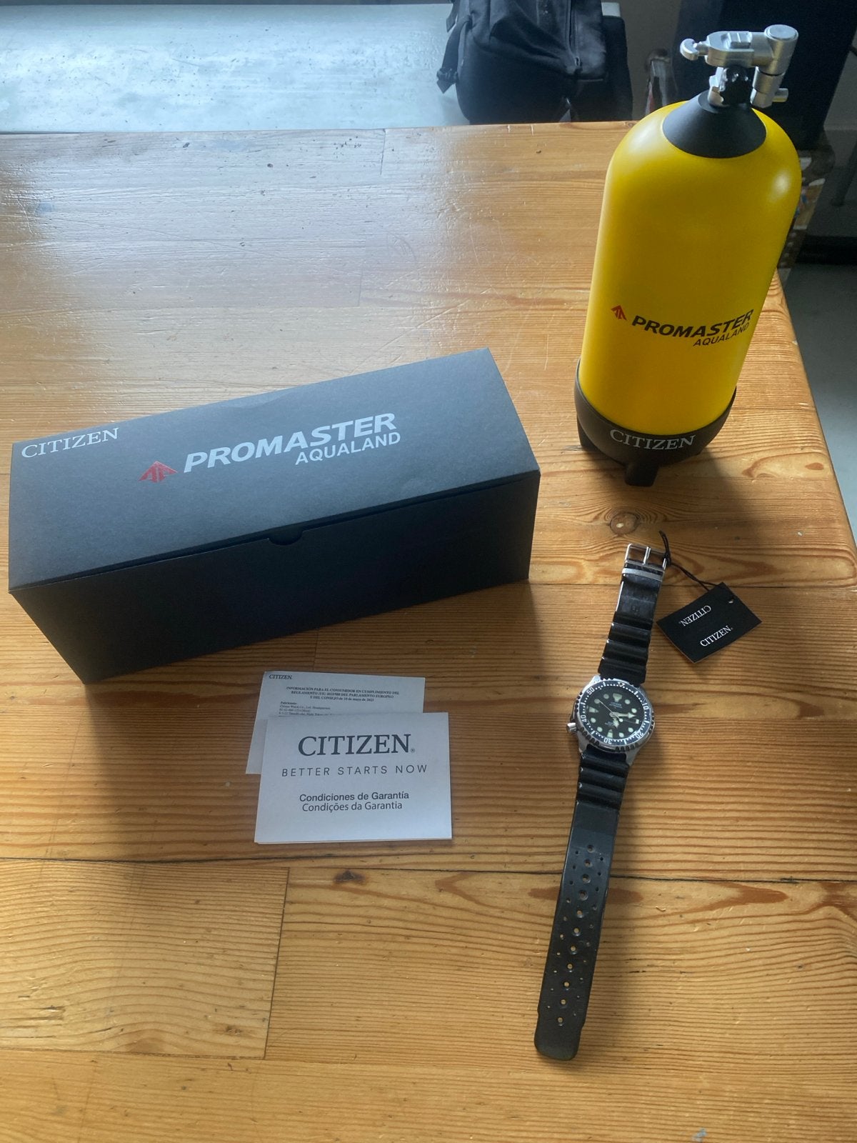 Citizen automatic Promaster Duikerhorloge met complete set, Gebruikt, Staal, Kunststof, Ophalen of Verzenden