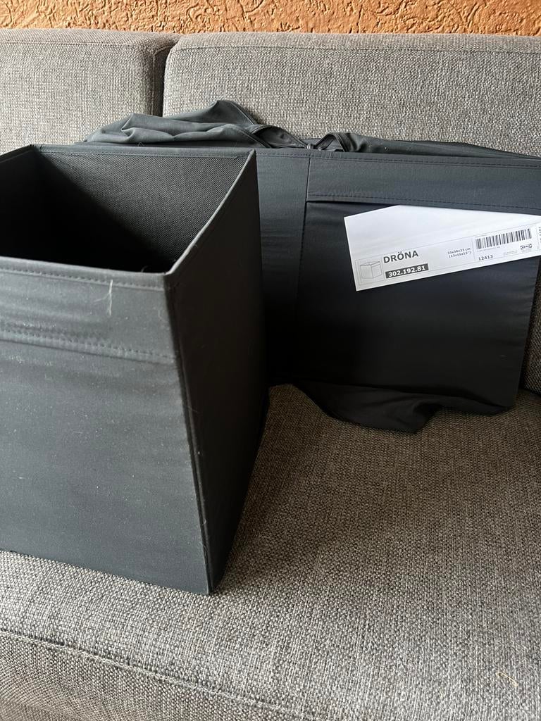 Zwart stoffen bakken/manden (Dröna) voor Kallaxkast, Ophalen, Nieuw