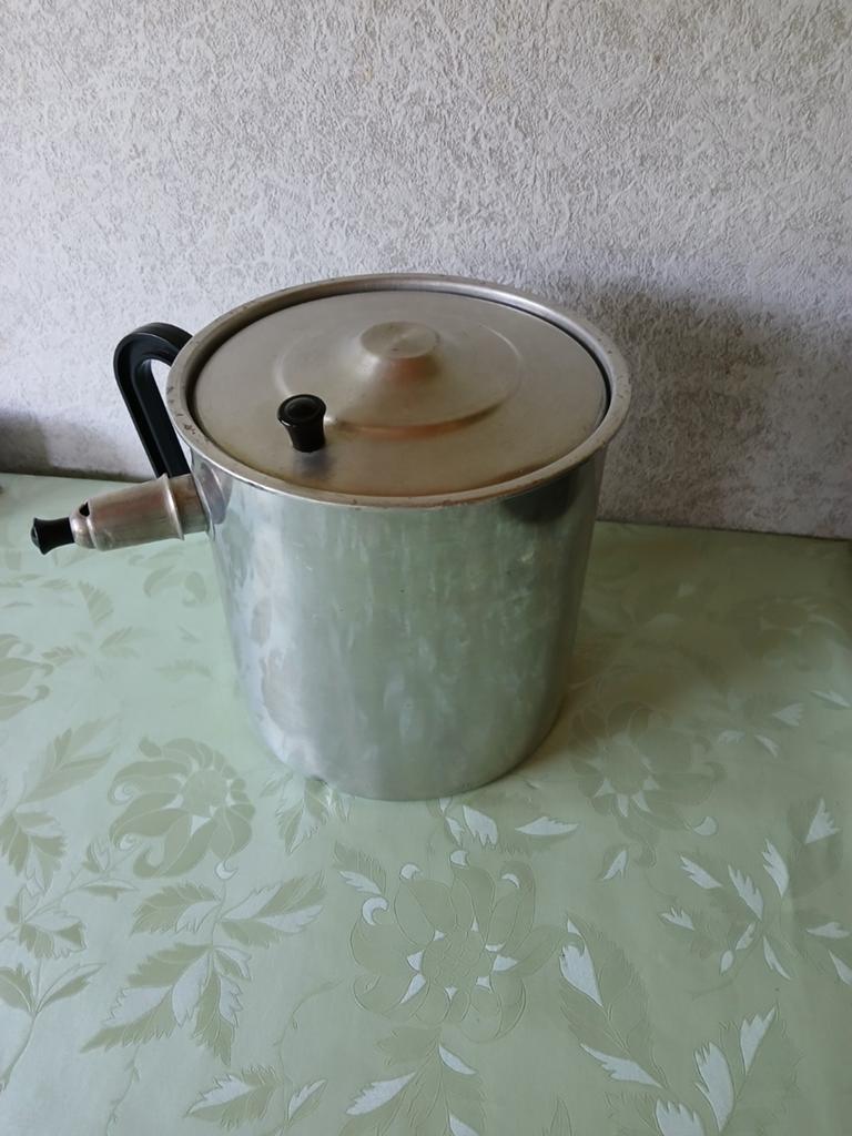 Vintage aluminium melkkoker, Ophalen of Verzenden, Zo goed als nieuw, Aluminium, Overige typen