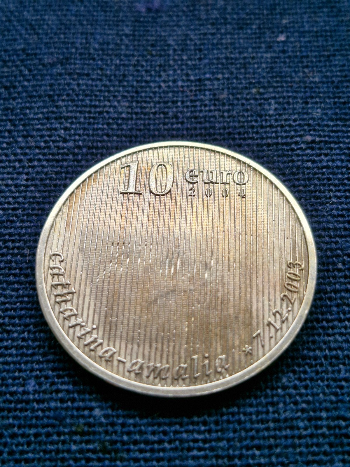 Zilveren 10 Euro Munt Catharina-Amalia 2003, Ophalen of Verzenden