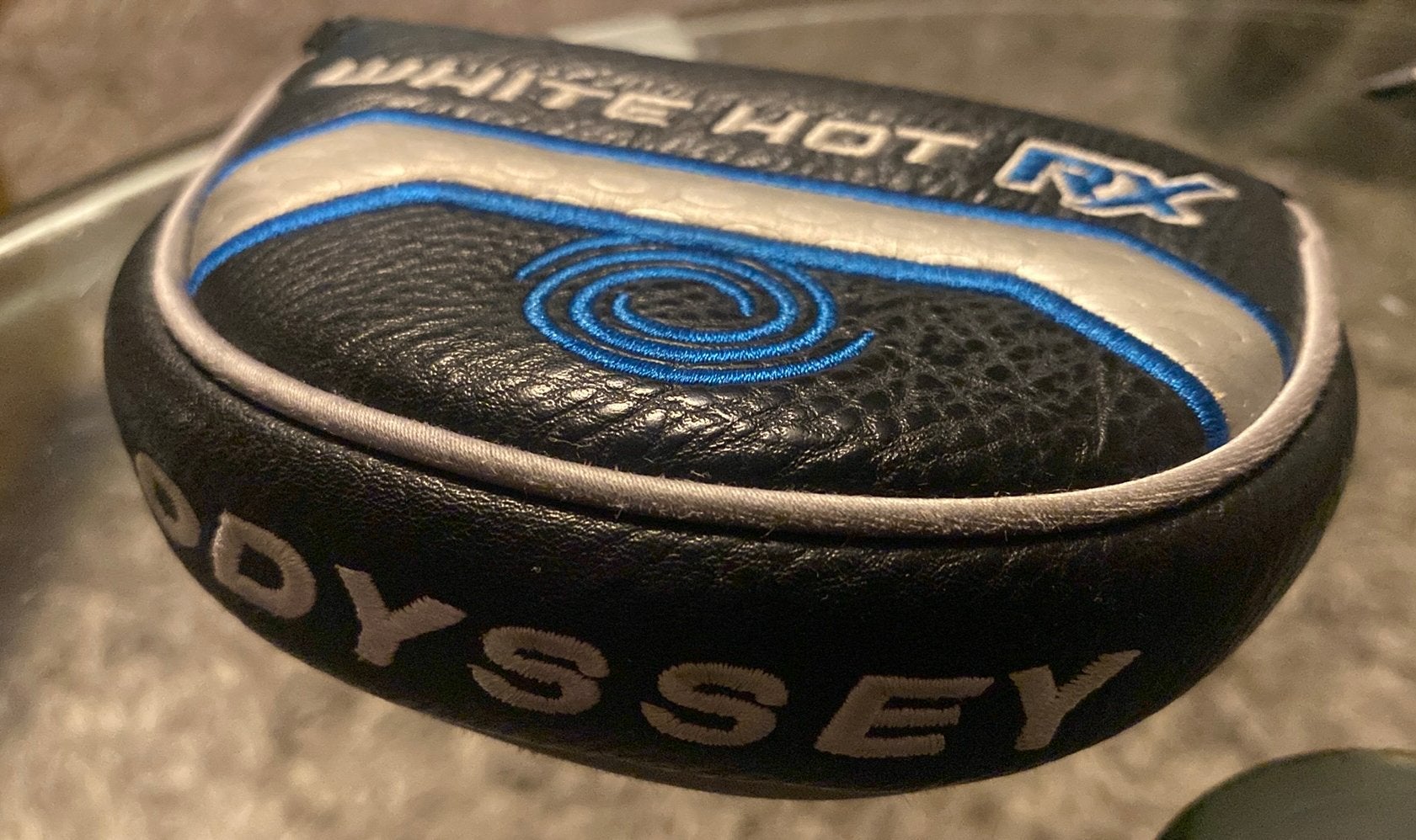 NIEUWE LEDEREN ODYSSEY WHITE HOT RX PUTTER HEADCOVER / HOES, Ophalen, Nieuw, Club, Callaway