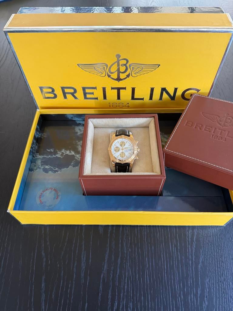 Breitling 18k B01 Chronomat Nieuw, Sieraden, Tassen en Uiterlijk, Horloges | Heren, Leer, Breitling, Polshorloge, Ophalen of Verzenden