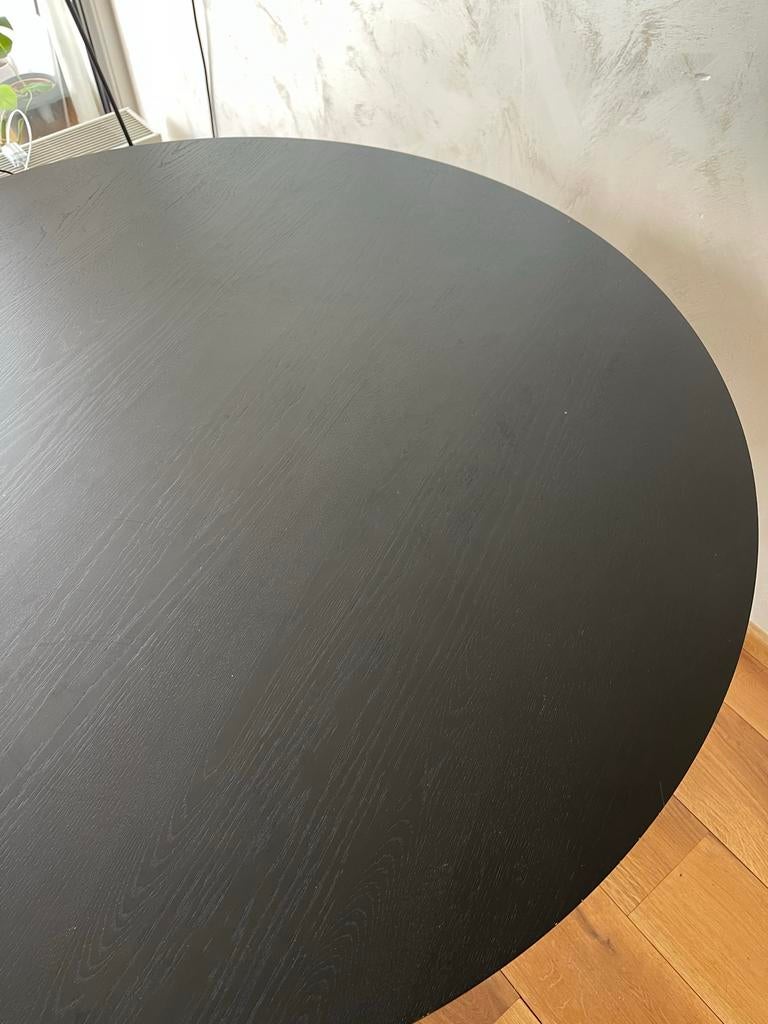 La Redoute Eettafel Zwart Rond 140 cm, Ophalen, Zo goed als nieuw, Rond, 100 tot 150 cm