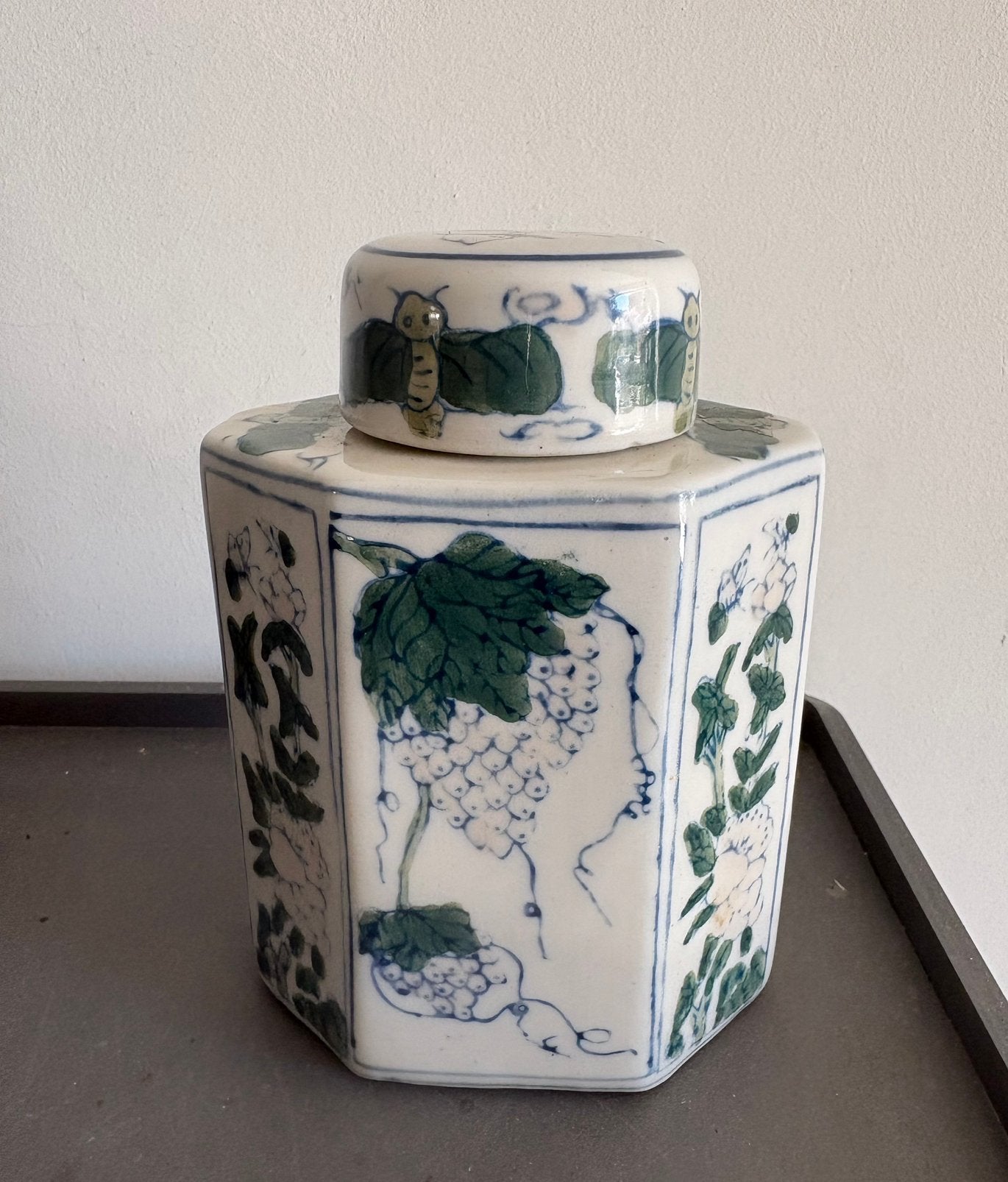 Prachtige antieke Chinese theebus zeshoekig, Ophalen of Verzenden