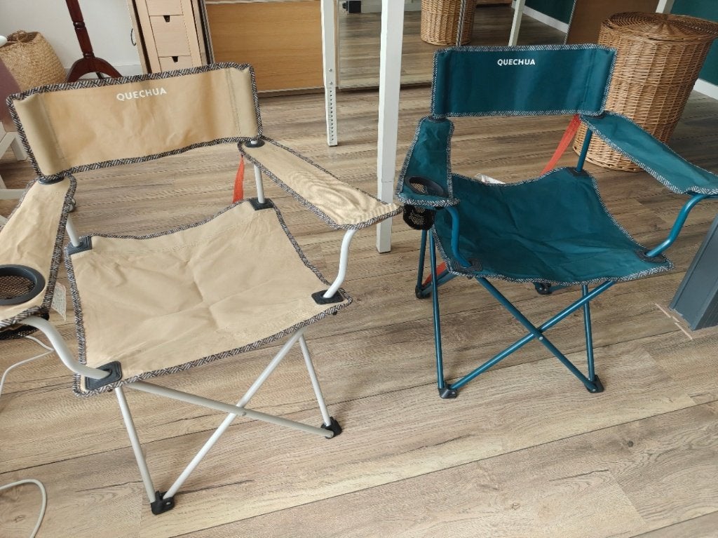 Quechua Campinstoel Set, Caravans en Kamperen, Ophalen of Verzenden, Zo goed als nieuw, Campingstoel