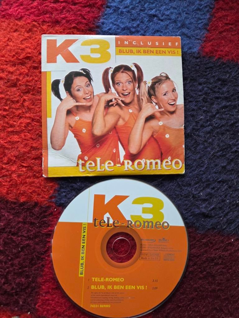 K3 - Tele-Romeo CD Single Blub, ik ben een vis!, 1 single, Ophalen of Verzenden, Zo goed als nieuw, Kinderen en Jeugd