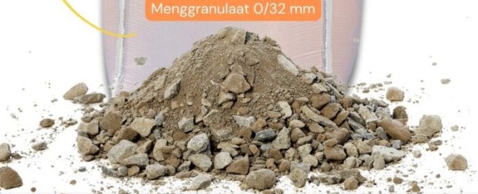 Menggranulaat, gebroken puin, korrelmix 0/31,5, Tuin en Terras, Ophalen, Nieuw, Overige materialen, Overige typen