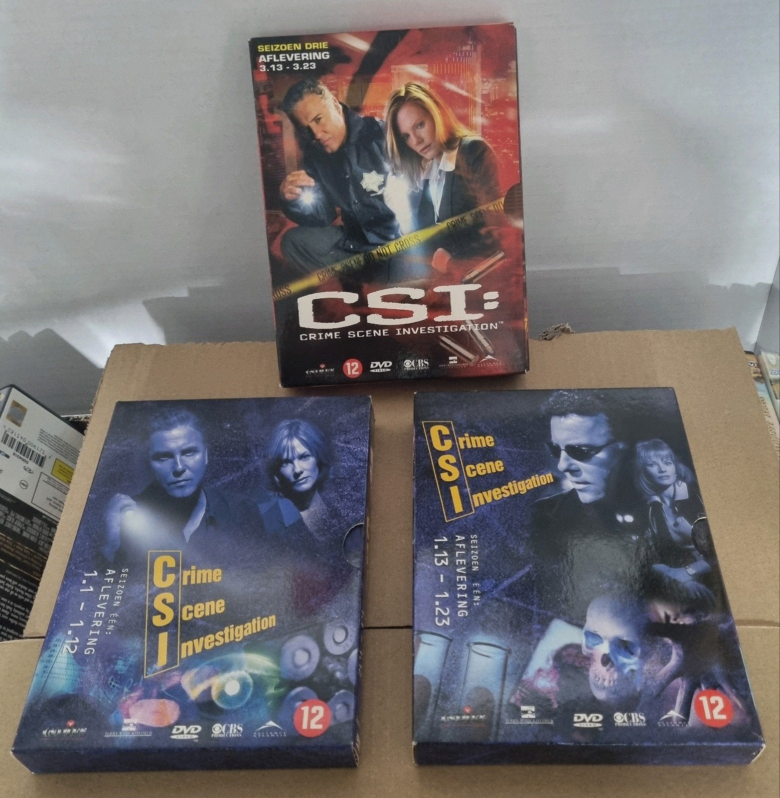 CSI Crime Scene Investigation – Seizoen 1 & 3 DVD boxsets, Vanaf 12 jaar, Ophalen of Verzenden, Zo goed als nieuw, Detective en Krimi