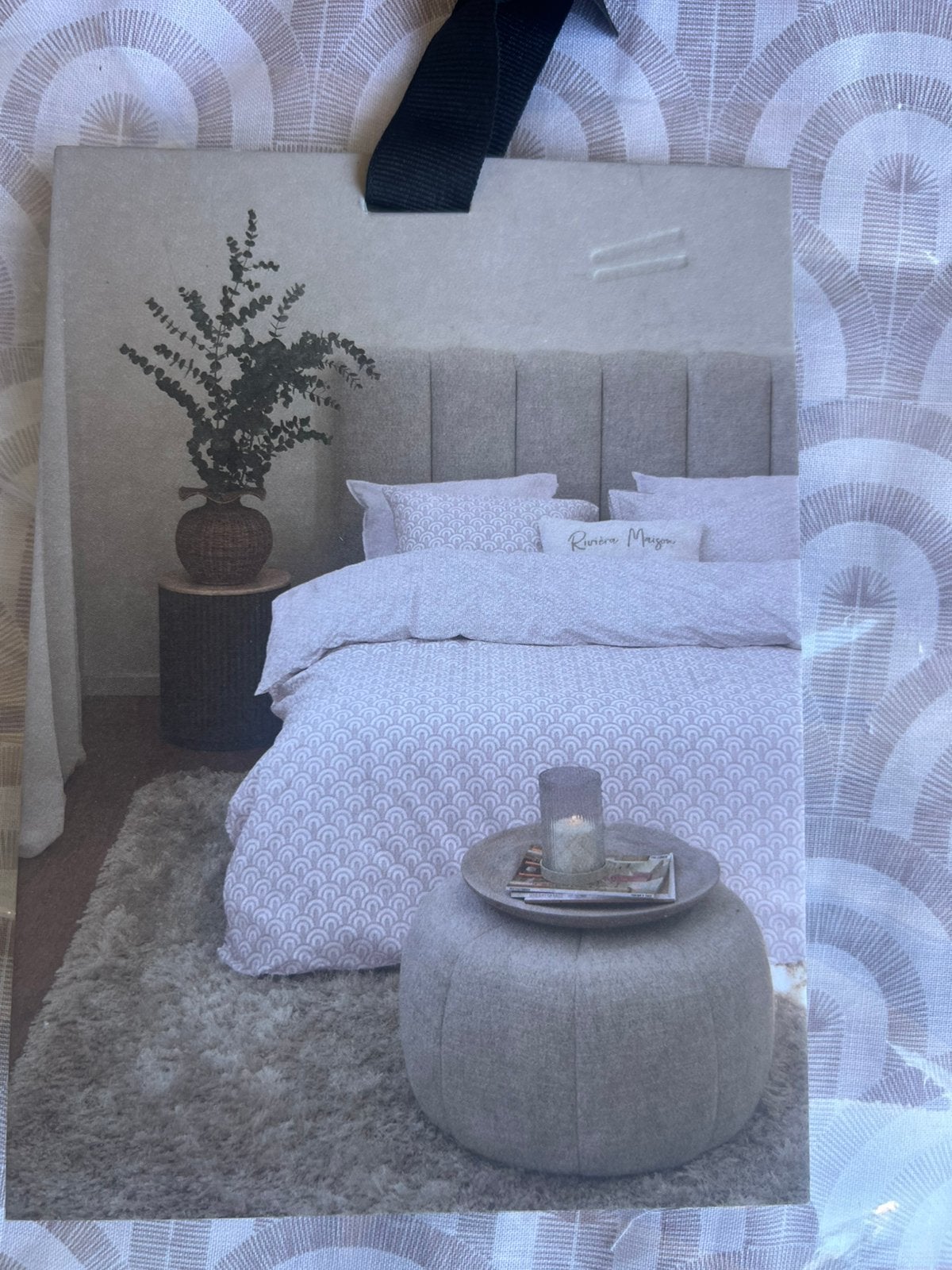 Riviera Maison dekbedovertrek Arched Soft Pink 240x200/220, Overige kleuren, Dekbedovertrek, Katoen, Nieuw
